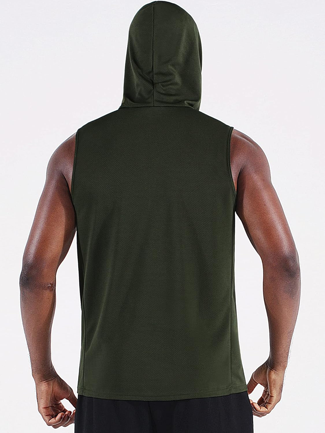 Men'S Running Tank Tops 3 Pack Sleeveless Workout Athletic Shirts with Hoods