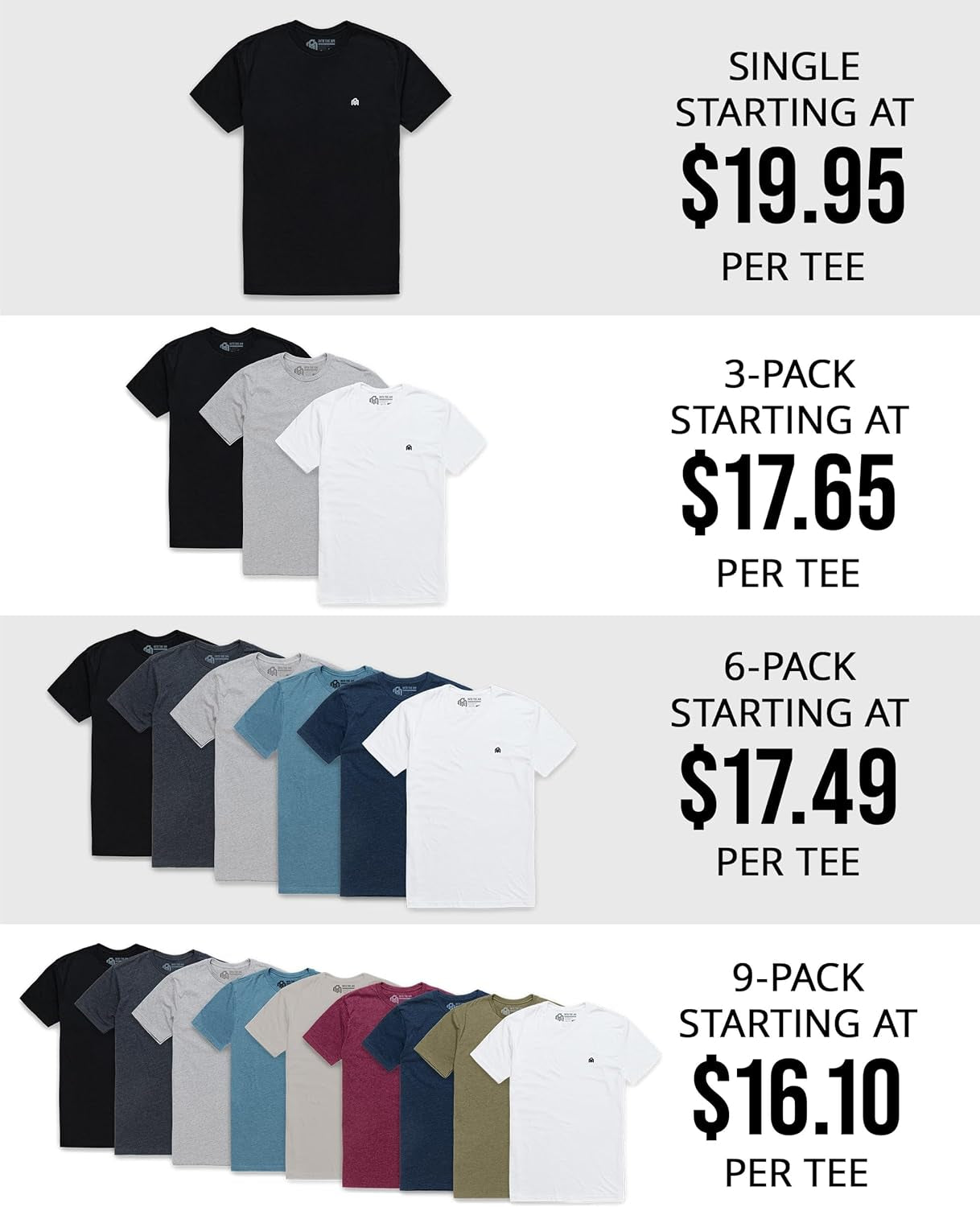 Men'S Fitted Crew Neck Logo Basic Tees - Modern Fit Fresh Classic Short Sleeve T-Shirts for Men (Green, Medium)