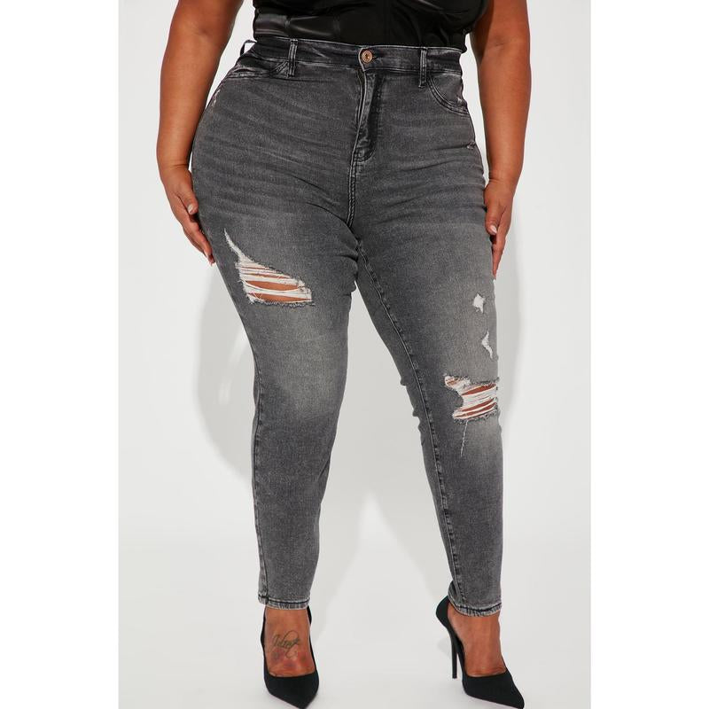 Living Life High Stretch Skinny Jeans - Black Wash
