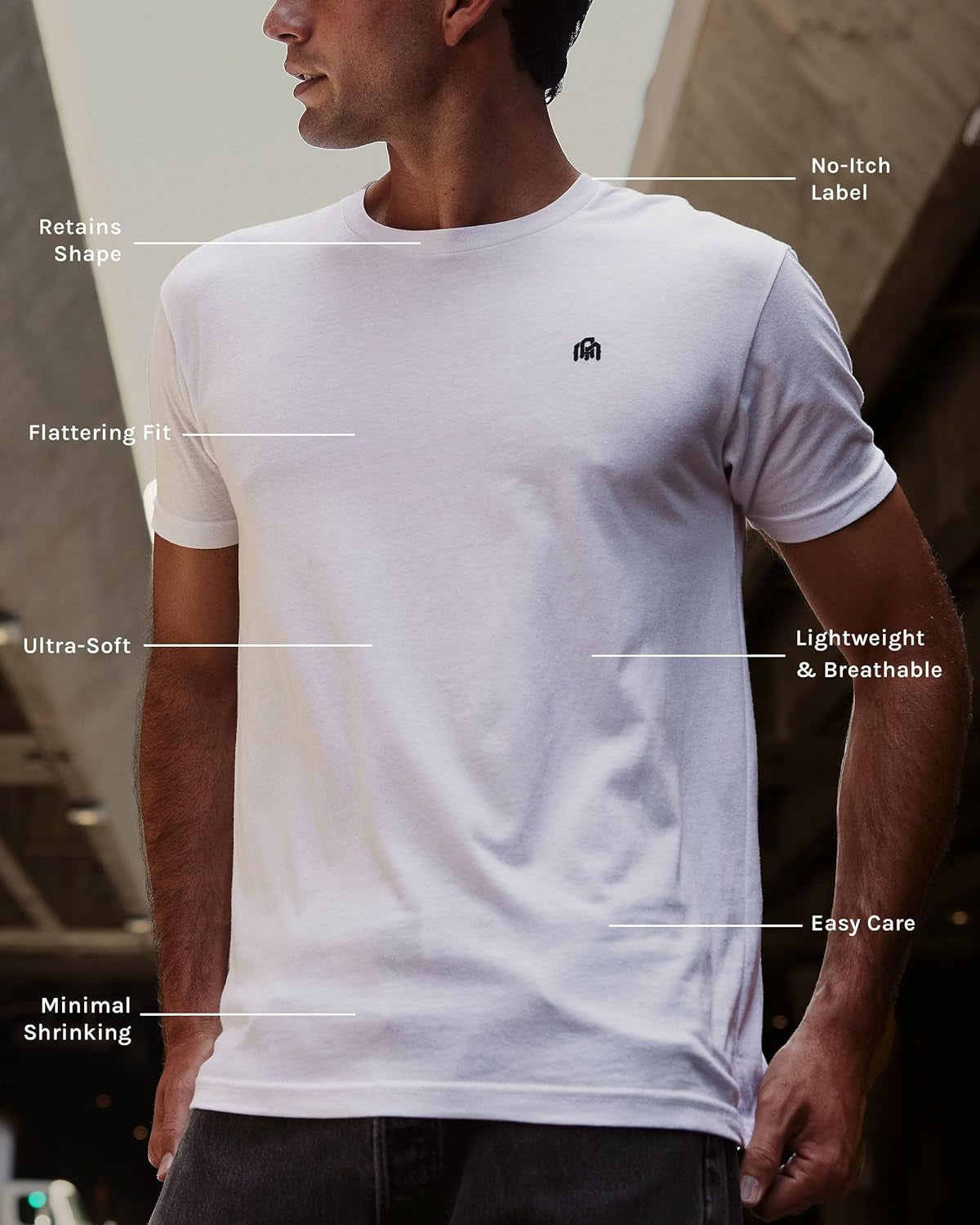Men'S Fitted Crew Neck Logo Basic Tees - Modern Fit Fresh Classic Short Sleeve T-Shirts for Men (Green, Medium)